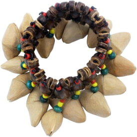 Mowind アフリカの部族スタイル ナッツ シェル ブレスレット ドーラ ナット ハンドベル パーカッション アクセサリー Mowind African Tribal Style Nuts Shell Bracelet Dora Nut Handbell Percussion Accessories
