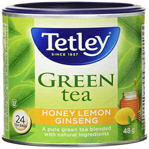 テトリー ハニー レモン ジンセン グリーン ティー 24ct 48g/1.7oz カナダから輸入 Tetley Honey Lemon Ginseng Green Tea 24ct 48g/1.7oz Imported from Canada