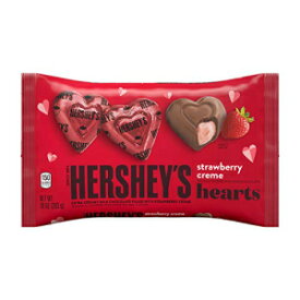 HERSHEY'S ストロベリー風味のクレームハーツキャンディーが入ったミルクチョコレート、バレンタインデーキャンディー、10オンス。バッグ HERSHEY'S Milk Chocolate Filled with Strawberry Flavored Crème Hearts Candy, Valentine's Day Candy, 10 O