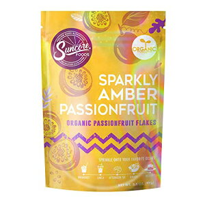 Suncore Foods Sparkling Passionfruit Flakes, Golden Yellow Food Flakes, Gluten-Free, Non-GMO, 3.5oz (1 Pack)