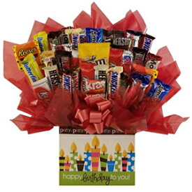 誕生日パーティーチョコレートキャンディブーケギフトバスケットボックス - 誕生日や家族、友人、ビジネス顧客へのあらゆる機会のギフトに最適です。 Birthday Party Chocolate Candy Bouquet gift basket box - Great gift for Birthday or for any occa
