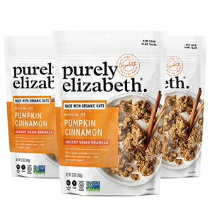 Purely ElizabethApvLViAÑ㍒Om[AOet[A`qg݊A12IXi3pbNj Purely Elizabeth, Pumpkin Cinnamon, Ancient Grain Granola, Gluten-Free, Non-GMO, 12 Ounce (Pack