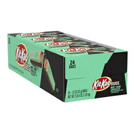 HERSHEY'S キットカット デュオス ミントとダークチョコレートのウエハース キャンディー、バルク個別包装、1.5 オンス バー (24 個) HERSHEY'S KIT KAT DUOS Mint and Dark Chocolate Wafer Candy, Bulk Individually Wrapped, 1.5 oz Bars