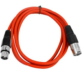 SEISMIC AUDIO - SAXLX-6 - 6 フィート レッド XLR オス - XLR メス パッチ ケーブル - バランス - 6 フィート パッチ コード SEISMIC AUDIO - SAXLX-6 - 6' Red XLR Male to XLR Female Patch Cable - Balanced - 6 Foot Patch