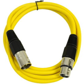 SEISMIC AUDIO - SAXLX-6 - 6 フィート イエロー XLR オス - XLR メス パッチ ケーブル - バランス - 6 フィート パッチ コード SEISMIC AUDIO - SAXLX-6 - 6' Yellow XLR Male to XLR Female Patch Cable - Balanced - 6 Foot Pa