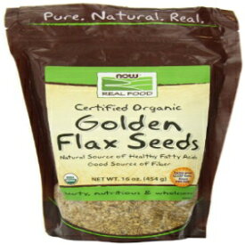 Now Foods ゴールデン フラックス シード オーガニック (1 ポンド) (トリプル パック) Now Foods Golden Flax Seeds Organic (1 lb)( Triple Pack)