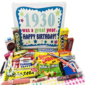 ウッドストック キャンディ ~ 1930 1930 年生まれの 92 歳の男性または女性のための、子供の頃からの懐かしいレトロなキャンディの 92 歳の誕生日ギフト ボックス Woodstock Candy ~ 1930 92nd Birthday Gift Box of Nostalgic Retro Candy from C