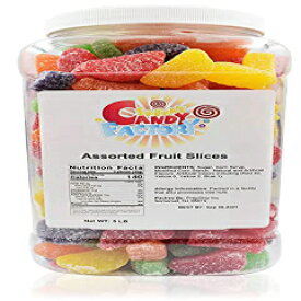 Sarah's Candy Factory フルーツスライス盛り合わせ (瓶入り 5 ポンド) Sarah's Candy Factory Assorted Fruit Slice (5 Lbs in Jar)