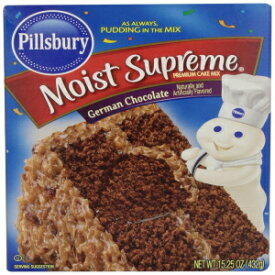 ピルズベリー ケーキミックス しっとりシュプリーム ジャーマンチョコレート、15.25オンス Pillsbury Cake Mix Moist Supreme German Chocolate, 15.25 oz
