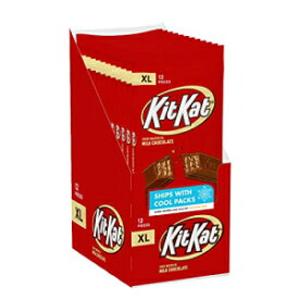 HERSHEY'S キットカット ミルクチョコレート、バルク、個別包装されたXLウエハースキャンディーバー、4.5オンス (12個、12個) HERSHEY'S KIT KAT Milk Chocolate, Bulk, Individually Wrapped XL Wafer Candy Bars, 4.5 oz (12 Pieces, 12 Cou