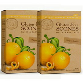 スティッキー フィンガーズ プレミアム グルテン フリー スコーン ミックス (2 パック) (マイヤー レモン) Sticky Fingers Premium Gluten Free Scone Mix (2-Pack) (Meyer Lemon)