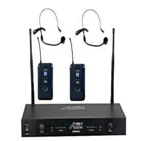Audio2000'S AWM6002UH UHF 2 チャンネル ワイヤレス ヘッドセット システム Audio2000'S AWM6002UH UHF 2-Channel Wireless Headset System
