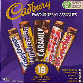 キャドバリー 18 フルサイズ チョコレート バー詰め合わせ、カラミルク、ミスター ビッグ、クリスピー クランチ、クランチ、ワンダーバー、936g {カナダから輸入} Cadbury 18 Full Size Assorted Chocolate Bars, Caramilk, Mr Big, Crispy Crunch,
