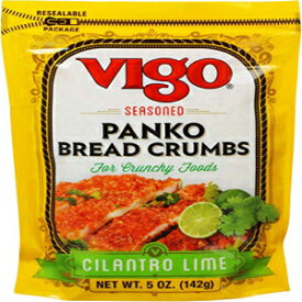 ビーゴ 味付けパン粉 クリスピー＆フレーククランチ (コリアンダーライム、6個パック) Vigo Seasoned Panko Bread Crumbs, Crispy & Flaky Crunch (Cilantro Lime, Pack of 6)