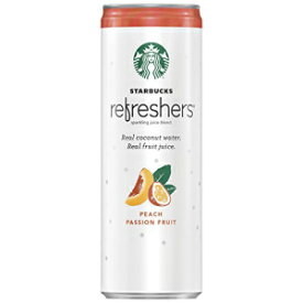 スターバックスリフレッシャーズピーチパッションフルーツスパークリングジュースブレンド、1カウント、12オンス缶 Starbucks Refreshers Peach Passion Fruit Sparkling Juice Blend, 1 Count, 12 oz Can