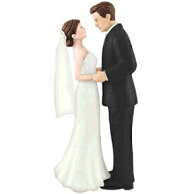 Amscan 新郎新婦ケーキトッパー | 結婚式と婚約パーティー、3 カラット。 Amscan Bride & Groom Cake Topper | Wedding and Engagement Party, 3 Ct.
