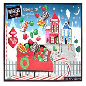 ハーシー ミニチュアとキャンディーコーティングされたミルクチョコレートピース入り 2019 クリスマス アドベントカレンダー、4.4 オンス Hershey Miniatures and Candy Coated Milk Chocolate Pieces Filled 2019 Christmas Advent Calendar, 4.4 Ounc