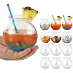 Small Round Plastic Fish Bowls for Parties (12 Pack) 16 oz Clear Mini Drink  Bowl, Shatterproof Fishbowl Glasses for Drinks, Centerpieces, Decorations