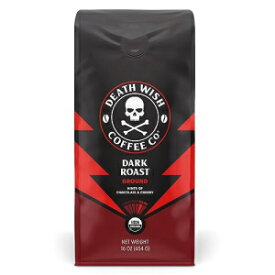 Death Wish Coffee Co. Death Wish Coffee, Organic and Fair Trade Dark Roast Ground Coffee, 16 oz