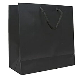 ノベルボックス ブラックマットラミネートユーロトート紙ギフトバッグバンドル 8インチ×4インチ×10インチ (10枚) + NBクリーニングクロス Novel Box Black Matte Laminated Euro Tote Paper Gift Bag Bundle 8"X4"X10" (10 Count) + NB Clean