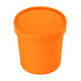 Restaurantware Bio Tek Lids For 12 Ounce Soup Containers, 200 Vented Lids For Paper Soup Containers - Soup Cups Sold Separately, Microwavable, Orange Paper Lids For Disposable Soup Cups