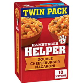 ハンバーガーヘルパー ダブルチーズバーガーマカロニ、13.6オンス、ツインパック Hamburger Helper Double Cheeseburger Macaroni, 13.6 oz., Twin Pack