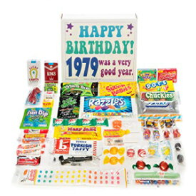 ウッドストック キャンディー - 1979 年 43 歳の誕生日プレゼント 子供の頃からのレトロなキャンディーの詰め合わせ 1979 年生まれの 43 歳の男性または女性向け Woodstock Candy - 1979 43rd Birthday Gifts Retro Candy Assortment from Childhood