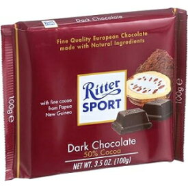 リッタースポーツ ダークチョコレートバー (12個入り) Ritter Sport Dark Chocolate Bar (Pack of 12)