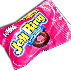 Joyva Jell Rings - 甘いゼリーの詰め物が入ったオリジナルのグルメチョコレート菓子 - コーシャパーベ、ビーガン、乳製品不使用、グルテン不使用のおやつ - ブルックリン製 - 個別包装されたスナック 96 個入りボックス Joyva Jell Rings - The Original