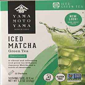 ヤマモトヤマ アイス抹茶、加糖、5.3オンス、12袋 Yama Moto Yama iced matcha green tea., Sweetened, 5.3 Ounce , 12 packets