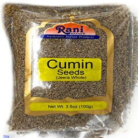 ラニ クミン シード ホール (ジーラ) スパイス 3.5 オンス (100 g) ~ すべて天然 | グルテン対応 | 非遺伝子組み換え | ビーガン | インドの起源 Rani Brand Authentic Indian Products Rani Cumin Seeds Whole (Jeera) Spice 3.5