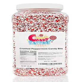 Sarah's Candy Factory 砕いたペパーミント キャンディ ピース 瓶入り (5 ポンド) Sarah's Candy Factory Crushed Peppermint Candy Pieces Bits in Jar (5 Lbs)
