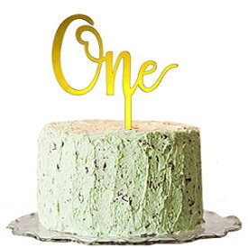 ミラーゴールドナンバーワンケーキトッパーデコレーション、1歳の誕生日ケーキトッパー、1歳の誕生日パーティーデコレーション、赤ちゃん、カップル、結婚1周年記念に。 Mirror Gold Number One Cake Topper Decoration, 1st Birthday Cake Topper, One Year