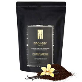フレンチバニラ風味の水出しコーヒーブレンド、粗挽きコロンビア - バーチグレンロースターズ - 再密封可能なバッグ (1ポンド) French Vanilla Flavored Cold Brew Coffee Blend, Coarse Ground Colombian - Birch Glen Roasters - Resealable Bag