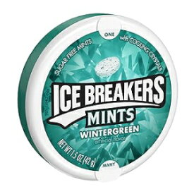 ICE BREAKERS ミント ウィンターグリーン、シュガーフリー、1.5 オンス缶 (16 個パック) ICE BREAKERS Mints Wintergreen, Sugar Free, 1.5-Ounce Tins (Pack of 16)