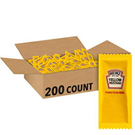 ハインツ マイルドマスタード シングルサーブパケット (0.2 オンスパケット、200 個パック) Heinz Mild Mustard Single Serve Packet (0.2 oz Packets, Pack of 200)