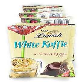 Kopi Luwak ホワイト コフィー オリジナル (3 in 1) インスタント コーヒー モカ ローズ フレーバー、シングル パック 20 グラム (30 袋) Kopi Luwak White Koffie Original (3 in 1) Instant Coffee Mocca Rose Flavor, Single Pack