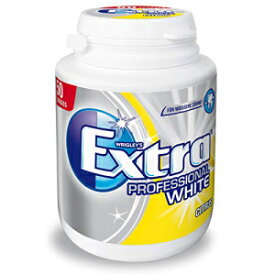 EXTRA Professional WHITEシュガーフリーチューインガム：CITRUS再密閉可能コンテナ50個。ガムの Wriglleys EXTRA Professional WHITE Sugar-free chewing gum: CITRUS re-closable container 50pc. of gum