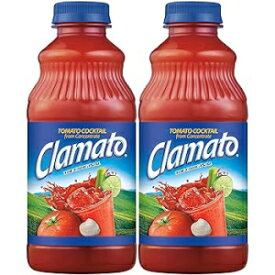 Clamato トマトカクテル、オリジナル、32オンスボトル (2本パック、合計64液量オンス) Clamato Tomato Cocktail, Original, 32oz Bottle (Pack of 2, Total of 64 Fl Oz)