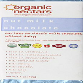 Organic Nectars Raw Cacao Chocolate Bar Nut Milk Chocolate, 1.4-Ounce Bar (Pack of 3)