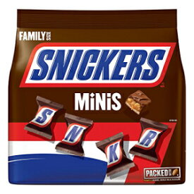 SNICKERS ミニサイズ チョコレート キャンディバー 18.0オンス ファミリーサイズ バッグ (8個パック) SNICKERS Minis Size Chocolate Candy Bars 18.0-Ounce Family Size Bag (Pack of 8)