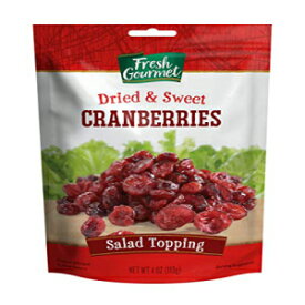 フレッシュグルメドライ＆スイートクランベリー | 4オンス、9個入りパック | カリカリのスナックとサラダトッパー Fresh Gourmet Dried & Sweet Cranberries | 4 Ounce, Pack of 9 | Crunchy Snack and Salad Topper