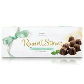 Russell Stover フレンチ チョコレート ミント ボックス 10 オンス Russell Stover キャンディ、フレンチ ミント チョコレート キャンディ ボックス。口の中でとろけるフレンチミントを濃厚なチョコレートキャンディで包んだギフトボックス Russell Stover
