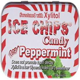 ICE CHIPS キシリトールキャンディ シングル缶 ペパーミント ICE CHIPS Xylitol Candy Single Tin Peppermint