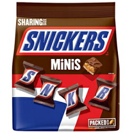 SNICKERS ミニサイズ チョコレート キャンディバー 9.7 オンス バッグ、8 個パック SNICKERS Minis Size Chocolate Candy Bars 9.7 Ounce Bag, Pack of 8