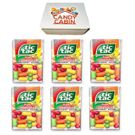 Tic Tac フレッシュブレスミント (6 パック) バルクハードキャンディーミント、1 オンスのシングル、CANDY CABIN (フルーツアドベンチャー) Tic Tac Fresh Breath Mints (6-pack) Bulk Hard Candy Mints, 1 oz Singles, CANDY CABIN (FRUIT