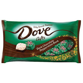 DOVE PROMISES ホリデー個別包装ダークチョコレートペパーミントバーククリスマスキャンディ詰め合わせ、7.94オンスバッグ Dove Chocolate DOVE PROMISES Holiday Individually Wrapped Dark Chocolate Peppermint Bark Christmas Candy Assortment, 7.94
