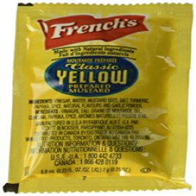 フレンチ クラシック イエロー マスタード 7 グラム パケット (200 個のケース) Frenchs Classic Yellow Mustard 7 Gram Packet (Case of 200)