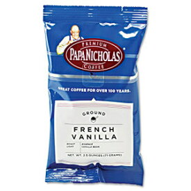 パパニコラスコーヒー フレンチバニラ風味のコーヒー粉 - レギュラー - フレンチバニラ、アラビカ豆 - ライト/マイルド - 1 / カートン PapaNicholas Coffee French Vanilla-Flavored Coffee Ground - Regular - French Vanilla, Arabica Bean -