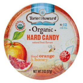 トリー＆ハワード オーガニックハードキャンディ ブラッドオレンジ＆ハニー 56.7g 。缶 - 3PC Torie & Howard Organic Hard Candy Blood Orange & Honey 2 oz. tins - 3PC